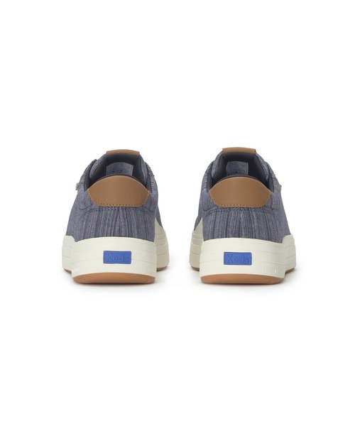 Keds(ケッズ)の「Keds ケッズ パーク ストライプ シャンブレー ブルー(スニーカー・レディース・ブルー・22.5cm/25.0cm/23.0cm/23.5cm/24.0cm/24.5cm)」の4枚目の写真