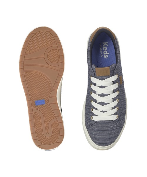 Keds(ケッズ)の「Keds ケッズ パーク ストライプ シャンブレー ブルー(スニーカー・レディース・ブルー・22.5cm/25.0cm/23.0cm/23.5cm/24.0cm/24.5cm)」の5枚目の写真