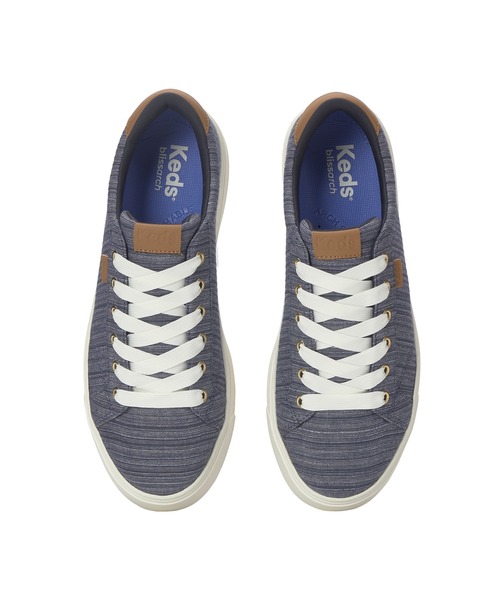 Keds(ケッズ)の「Keds ケッズ パーク ストライプ シャンブレー ブルー(スニーカー・レディース・ブルー・22.5cm/25.0cm/23.0cm/23.5cm/24.0cm/24.5cm)」の3枚目の写真