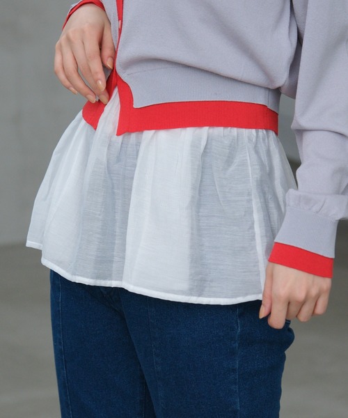 LAKOLE(ラコレ)の「アソート裾レイヤードノースリーブ / 660042(タンクトップ・レディース・ブラック/オフホワイト/その他9/ホワイト・FREE)」の2枚目の写真