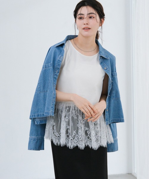 LAKOLE(ラコレ)の「アソート裾レイヤードノースリーブ / 660042(タンクトップ・レディース・ブラック/オフホワイト/その他9/ホワイト・FREE)」の1枚目の写真