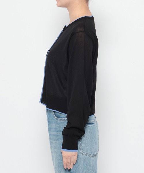 LOWRYS FARM（ローリーズファーム）の「シアーハイショクカーディガン 638451（カーディガン/ボレロ・レディース・ブラック/ピンク/ベージュ・FREE）」の14枚目の写真