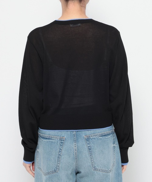 LOWRYS FARM（ローリーズファーム）の「シアーハイショクカーディガン 638451（カーディガン/ボレロ・レディース・ブラック/ピンク/ベージュ・FREE）」の15枚目の写真