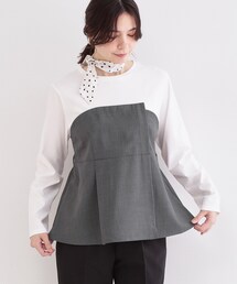 OPAQUE.CLIP | ビスチェドッキングカットソー【洗濯機OK】(Tシャツ/カットソー)