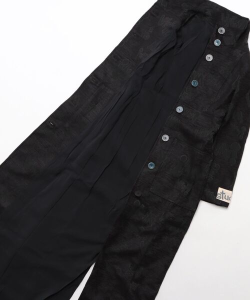 Desigual（デシグアル）の「【Desigual Studio】ジャカード織り ロングストラクチャーコート（チェスターコート・レディース・ブラック・S/M/XL/XS）」の5枚目の写真