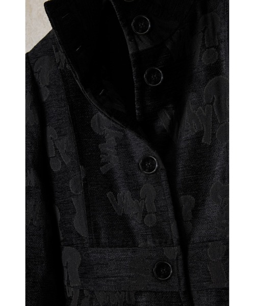 Desigual（デシグアル）の「【Desigual Studio】ジャカード織り ロングストラクチャーコート（チェスターコート・レディース・ブラック・S/M/XL/XS）」の3枚目の写真