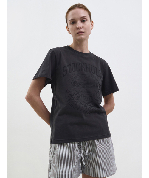 WAVE UNION(ウェーブユニオン)の「Stockholm T-shirt charcoal(Tシャツ/カットソー・レディース・その他・2/1)」の1枚目の写真