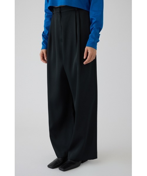 RIM.ARK(リムアーク)の「Hidden detail wide pants ヒドゥン ディテール ワイド パンツ(スラックス・レディース・ブラック/グリーン・38/36)」の5枚目の写真