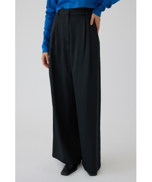 RIM.ARK(リムアーク)の「Hidden detail wide pants ヒドゥン ディテール ワイド パンツ(スラックス・レディース・ブラック/グリーン・38/36)」の6枚目の写真