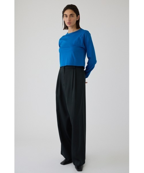 RIM.ARK(リムアーク)の「Hidden detail wide pants ヒドゥン ディテール ワイド パンツ(スラックス・レディース・ブラック/グリーン・38/36)」の7枚目の写真