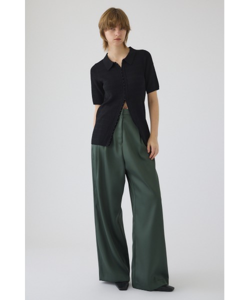 RIM.ARK(リムアーク)の「Hidden detail wide pants ヒドゥン ディテール ワイド パンツ(スラックス・レディース・ブラック/グリーン・38/36)」の17枚目の写真