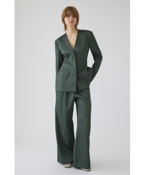 RIM.ARK(リムアーク)の「Hidden detail wide pants ヒドゥン ディテール ワイド パンツ(スラックス・レディース・ブラック/グリーン・38/36)」の18枚目の写真