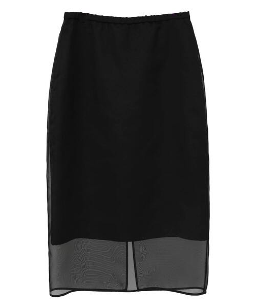 Tiara（ティアラ）の「オーガンジータイトスカート（スカート・レディース・ブラック/ホワイト・2/3）」の2枚目の写真