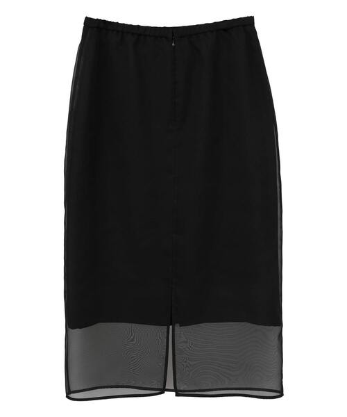 Tiara（ティアラ）の「オーガンジータイトスカート（スカート・レディース・ブラック/ホワイト・2/3）」の12枚目の写真