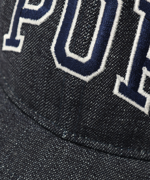 POP TRADING COMPANY（ポップトレーディングカンパニー）の「POP TRADING COMPANY × FULL COUNT 6Panel Denim Cap（キャップ・メンズ・ネイビー・FREE）」の4枚目の写真