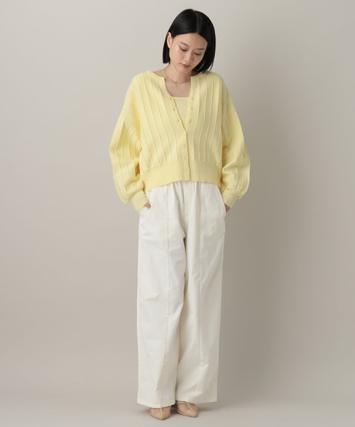 A part by（アパートバイ）の「イージーツイルパンツ（スラックス・レディース・アイボリー・FREE）」の2枚目の写真