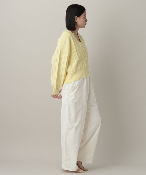 A part by（アパートバイ）の「イージーツイルパンツ（スラックス・レディース・アイボリー・FREE）」の4枚目の写真