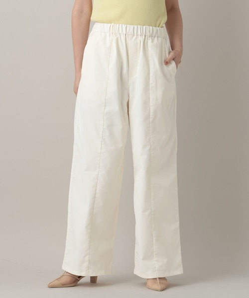 A part by（アパートバイ）の「イージーツイルパンツ（スラックス・レディース・アイボリー・FREE）」の5枚目の写真