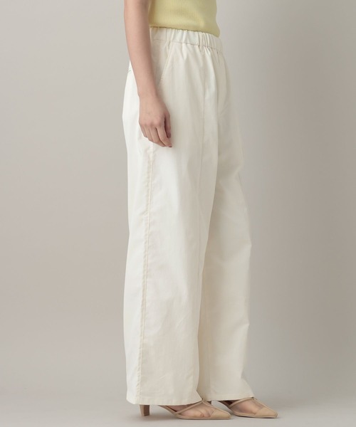 A part by（アパートバイ）の「イージーツイルパンツ（スラックス・レディース・アイボリー・FREE）」の6枚目の写真