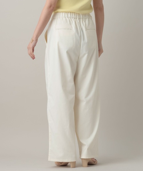 A part by（アパートバイ）の「イージーツイルパンツ（スラックス・レディース・アイボリー・FREE）」の7枚目の写真