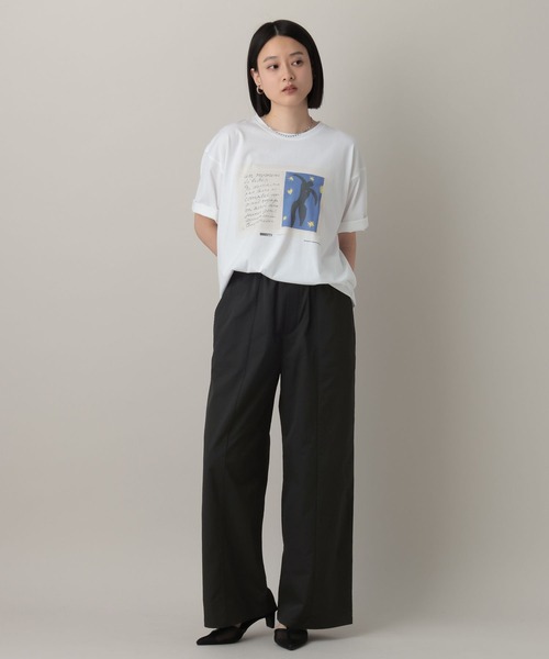 A part by（アパートバイ）の「イージーツイルパンツ（スラックス・レディース・アイボリー・FREE）」の9枚目の写真