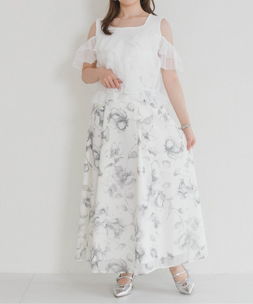 MISCH MASCH(ミッシュマッシュ)の「2026春夏新作 パウダーシフォンラッフルレイヤード肩開きニット(ニット/セーター・レディース・ピンク/ホワイト/イエロー・フリ-)」の16枚目の写真