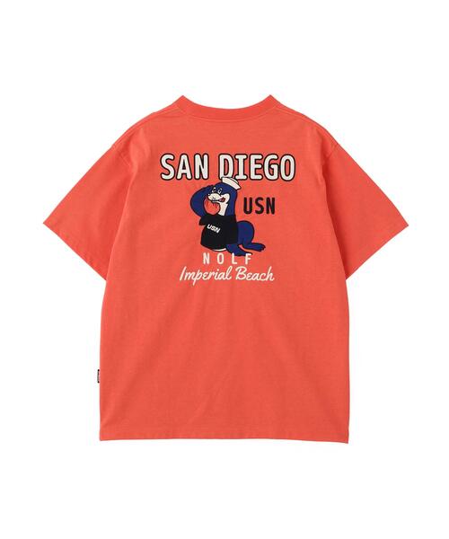 AVIREX(アヴィレックス)の「S/S T-SHIRT "SAN DIEGO SEA LION" / ショートスリーブTシャツ "サンディエゴ シーライオン" / AVIREX / アヴィレックス(Tシャツ/カットソー・メンズ・ブラック/ホワイト/オレンジ・XL/M/L/2XL)」の4枚目の写真