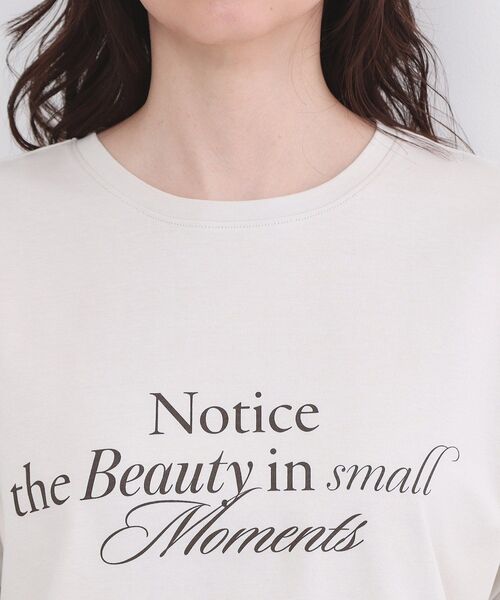 OPAQUE.CLIP(オペークドットクリップ)の「リラクシーロゴプリントTシャツ【洗濯機OK】(Tシャツ/カットソー・レディース・ナチュラル/ホワイト・38/40)」の14枚目の写真