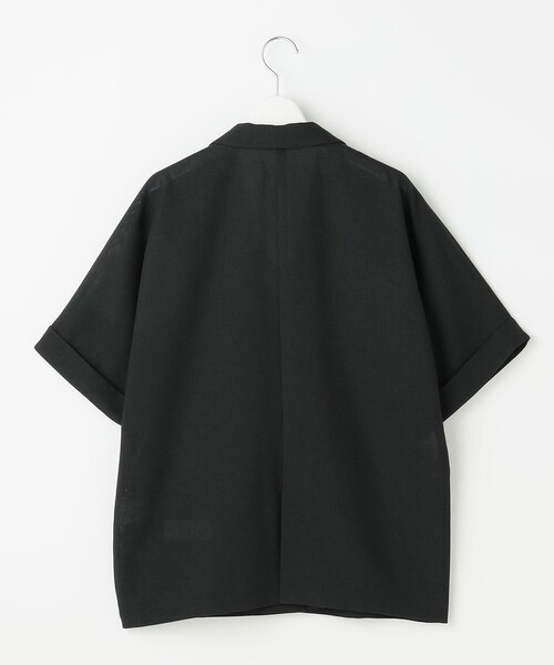 自由区(ジユウク)の「ラスティックメッシュハーフスリーブ ジャケット(テーラードジャケット・レディース・ブラック系/ベージュ系・32)」の11枚目の写真