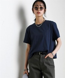 綿100%汗染みしにくいクロップド丈Tシャツ<大きいサイズ有>