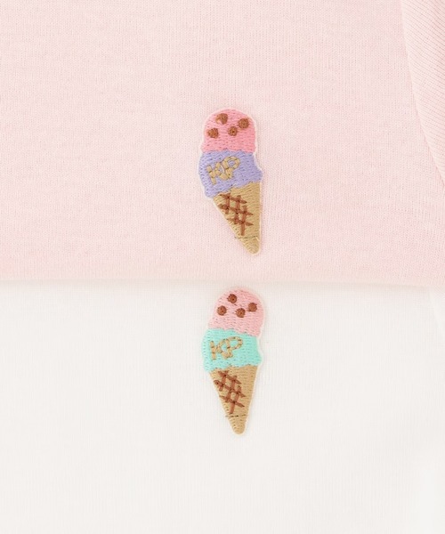 KP（ケーピー）の「フライス 半袖Tシャツ（Tシャツ/カットソー・キッズ・ピンク/オフホワイト・100cm/110cm/120cm/90cm/130cm/140cm/150cm）」の5枚目の写真