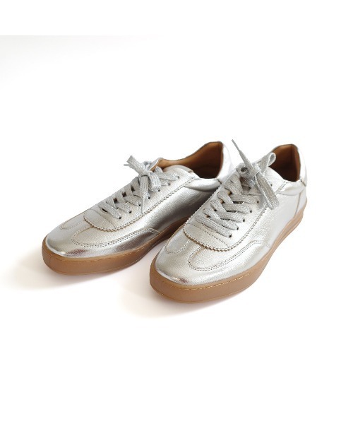 Pointer（shoes）（ポインター）の「【本革】スニーカー（スニーカー・レディース・シルバー/ホワイト/ブラック・38/39/40/35/36/37）」の3枚目の写真
