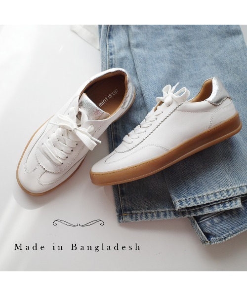 Pointer（shoes）（ポインター）の「【本革】スニーカー（スニーカー・レディース・シルバー/ホワイト/ブラック・38/39/40/35/36/37）」の8枚目の写真