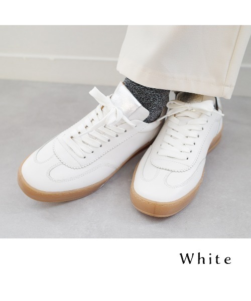 Pointer（shoes）（ポインター）の「【本革】スニーカー（スニーカー・レディース・シルバー/ホワイト/ブラック・38/39/40/35/36/37）」の13枚目の写真