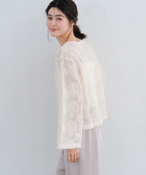 LAKOLE(ラコレ)の「ニュアンスレースプルオーバー / 638717(シャツ/ブラウス・レディース・ベージュ/アイボリー/ブラック・FREE)」の10枚目の写真