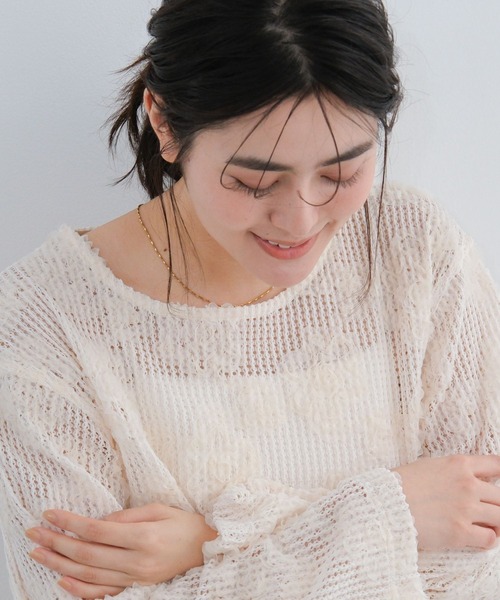 LAKOLE(ラコレ)の「ニュアンスレースプルオーバー / 638717(シャツ/ブラウス・レディース・ベージュ/アイボリー/ブラック・FREE)」の12枚目の写真