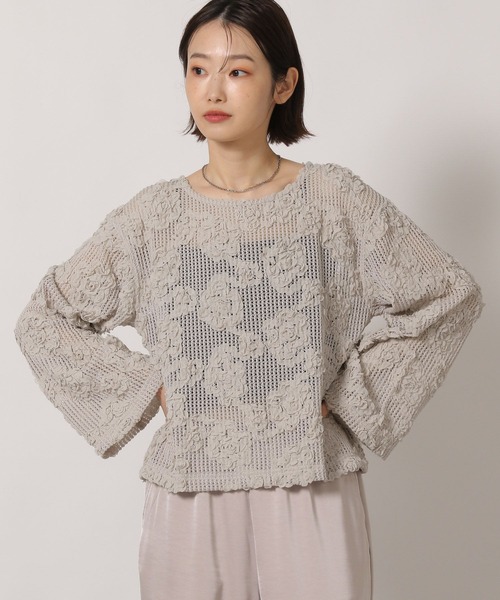 LAKOLE(ラコレ)の「ニュアンスレースプルオーバー / 638717(シャツ/ブラウス・レディース・ベージュ/アイボリー/ブラック・FREE)」の21枚目の写真