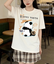 ゆるっと着られるパンダモチーフTシャツ