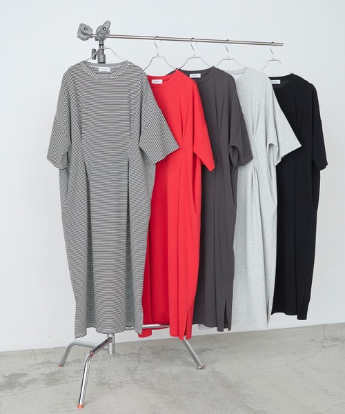 forksy.(フォルクシー)の「【forksy.】<エブリデイシリーズ>モンスタータック ポケット ロングワンピース(ワンピース・レディース・ブラック系/レッド/ブラック/杢グレー/チャコールグレー・M/L)」の8枚目の写真
