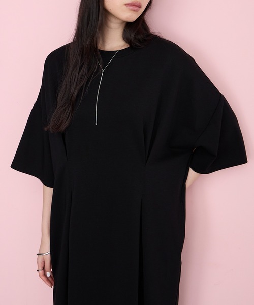 forksy.(フォルクシー)の「【forksy.】<エブリデイシリーズ>モンスタータック ポケット ロングワンピース(ワンピース・レディース・ブラック系/レッド/ブラック/杢グレー/チャコールグレー・M/L)」の14枚目の写真