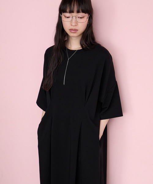 forksy.(フォルクシー)の「【forksy.】<エブリデイシリーズ>モンスタータック ポケット ロングワンピース(ワンピース・レディース・ブラック系/レッド/ブラック/杢グレー/チャコールグレー・M/L)」の15枚目の写真