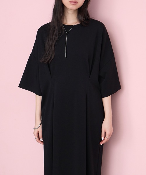 forksy.(フォルクシー)の「【forksy.】<エブリデイシリーズ>モンスタータック ポケット ロングワンピース(ワンピース・レディース・ブラック系/レッド/ブラック/杢グレー/チャコールグレー・M/L)」の16枚目の写真