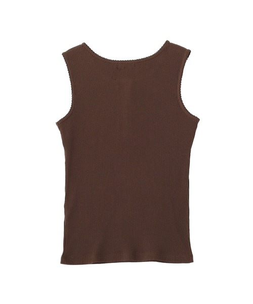 earth music&ecology（アースミュージックアンドエコロジー）の「ピコミシンヘンリーネックタンクトップ（タンクトップ・レディース・ブラック/アイボリー/ブラウン・M/S）」の19枚目の写真