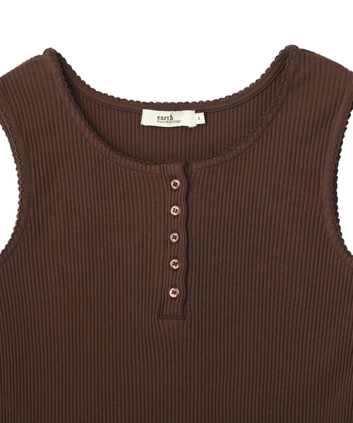 earth music&ecology（アースミュージックアンドエコロジー）の「ピコミシンヘンリーネックタンクトップ（タンクトップ・レディース・ブラック/アイボリー/ブラウン・M/S）」の20枚目の写真