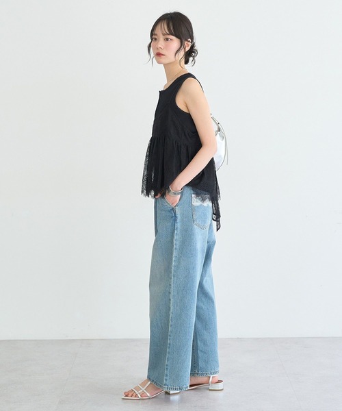 earth music&ecology（アースミュージックアンドエコロジー）の「ピコミシンヘンリーネックタンクトップ（タンクトップ・レディース・ブラック/アイボリー/ブラウン・M/S）」の16枚目の写真