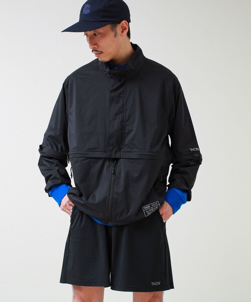 セール】【TAION/タイオン】HI-NECK W-ZIP DETACHABLE LIGHT JACKET