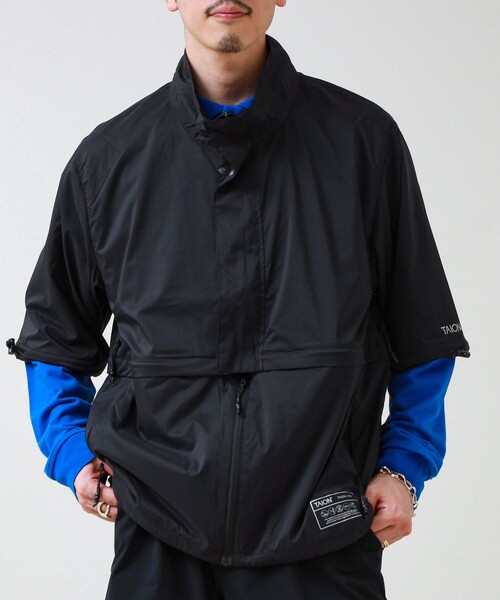 TAION(タイオン)の「【TAION/タイオン】HI-NECK W-ZIP DETACHABLE LIGHT JACKET(ブルゾン・メンズ・ブラック・XL/L/M)」の7枚目の写真