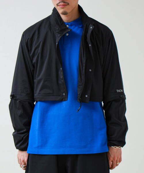 TAION(タイオン)の「【TAION/タイオン】HI-NECK W-ZIP DETACHABLE LIGHT JACKET(ブルゾン・メンズ・ブラック・XL/L/M)」の9枚目の写真