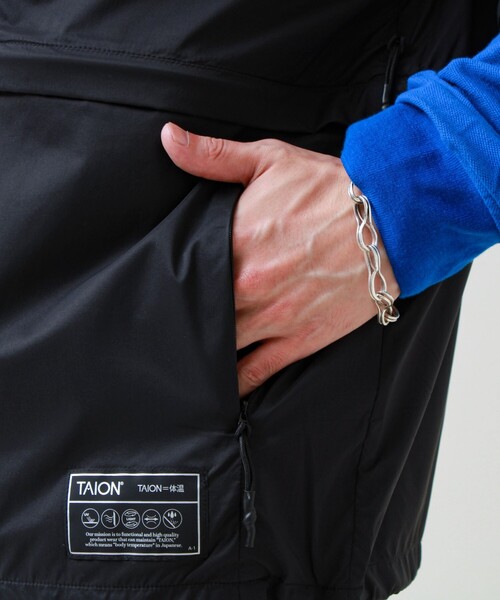 TAION(タイオン)の「【TAION/タイオン】HI-NECK W-ZIP DETACHABLE LIGHT JACKET(ブルゾン・メンズ・ブラック・XL/L/M)」の10枚目の写真