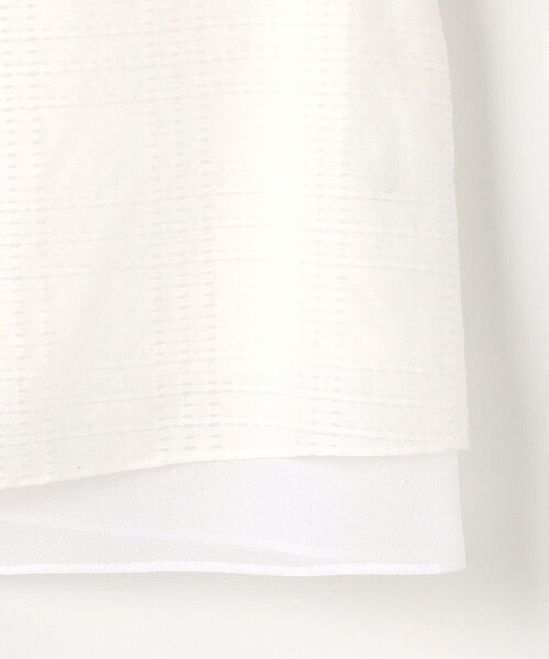 J.PRESS(ジェイプレス)の「レーシーチェック クルーネック カットソー(Tシャツ/カットソー・レディース・ホワイト系3・T15/T13)」の8枚目の写真